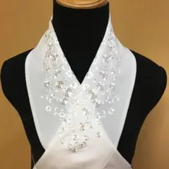 礼装用 刺繍半衿 オーナメント模様に桜と菊の花柄 金糸入り 6-W