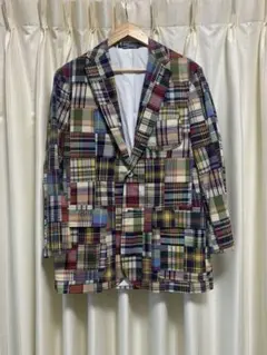 ラルフローレン　パッチワークマドラスチェックテーラードジャケット　Sサイズ