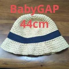 BabyGAP 麦わら帽子 44cm ベージュ/ネイビー