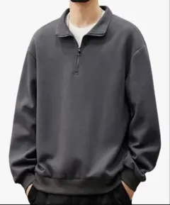 肌触り抜群✨メンズスウェット2XLグレー　長袖　メンズパーカー　トレーナー部屋着