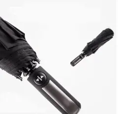 折りたたみ傘自動傘 ブラック 全自動ワンタッチ 携帯可能 軽量 3人共用