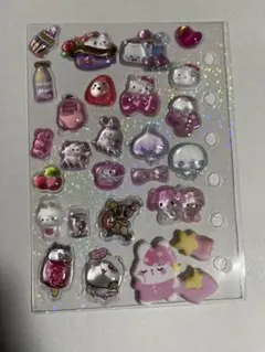 カラフルセットボンボンドロップシール、お裾分け㉔立体などのシールセットです。