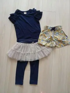 petitmain フリルスカッツ 短パン　Tシャツ3点セット　まとめ売り