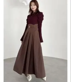 ダズリン dazzlin シャツカラーコルセットタックワンピース