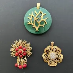 ペンダントトップ、ブローチ各種