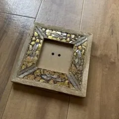 木製フォトフレーム 金色装飾