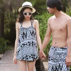 お値下げ！ L タンキニ ビキニ ４点 オルテガ 体型カバー ホルターネック