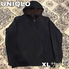 UNIQLO ユニクロ 裏ボア スウェット フルジップパーカー ブラック XL