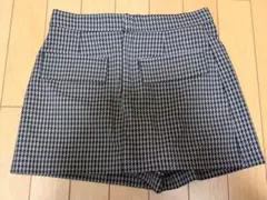 ZARA 千鳥格子柄キャロットスカート　ブラウン