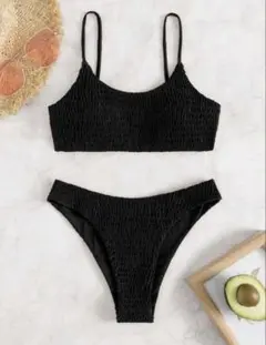黒いセパレート水着・ビキニ