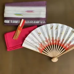 茶道 お点前セット 懐紙 扇子 袱紗 楊枝入れ 5点 - メルカリ