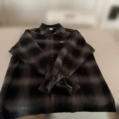 CaliTop ブラック系チェック 長袖シャツ M