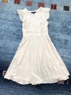 BANANA REPUBLIC ノースリーブフリル付きワンピース サイズ0 美品