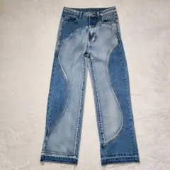 【極美品】SUMWON Y2K ダメージ パッチワーク デニム 切りっぱなし M