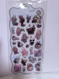 17 即発送‼️ラブブ　うるちゅるシール3Dシール ぷくぷくシール