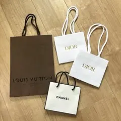 シャネル　ルイヴィトン　ディオール2枚 紙袋 セット