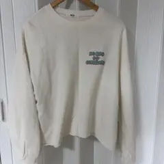 WEGO アイボリー グラフィックトレーナー