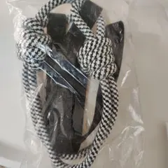 ボール&チェーン　刺繍 エコバッグ ショルダー　　白&黒