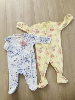 花柄ロンパース2点セット