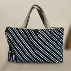新品未使用　藍染 トートバッグ　くるみの皮
