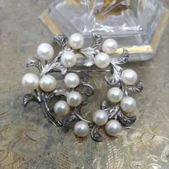 希少✨皇室御用達 MIKIMOTO ミキモト アコヤパール ブローチ 花束