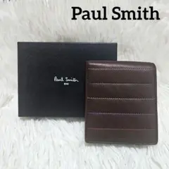 極美品 Paul Smith ポールスミス 二つ折り 財布 マルチカラー 箱付