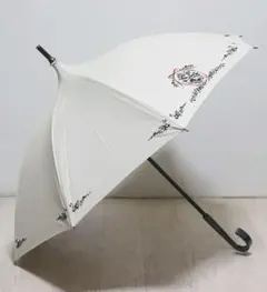新品【アナスイ】晴雨兼用 長傘 パゴダ型 繊細フラワー刺繍 雨傘 日傘