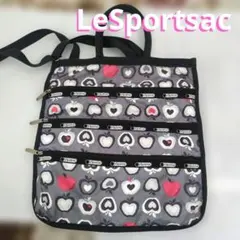 み*読様 LeSportsac ハート柄 2WAY ショルダーバッグ 収納豊富