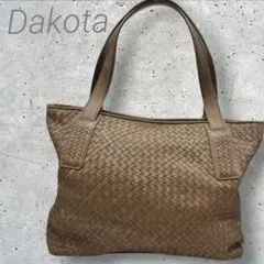 Dakota モカベージュ レザー 編み込み ハンドバッグ A4 イントレ