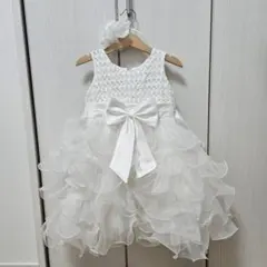 ホワイト フリルドレス 100cm
