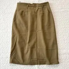 キース タイトスカート 膝丈 ウール カーキ きれいめ 上品 秋冬のサムネイル