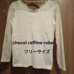 【透けレース】ホワイト 長袖トップス Fサイズ