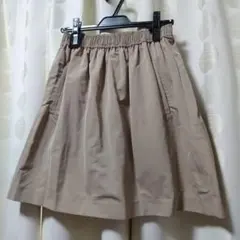 新品タグ付き大きいサイズの方もビアッジョブルーウエストゴム楽チンスカート