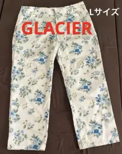 着用少なめ　GLACIER 花柄サブリナパンツ７分丈　Lサイズのサムネイル