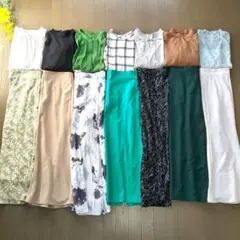 M66 レディース服 コーデ まとめ売り キレイめ フェミニン♡グリーン系