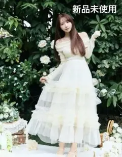 ミストレアス Sheer Shiny Gather Tiered Dress - メルカリ