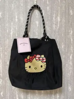 しまむら　日焼けキティ トートバッグ　ハローキティ　サンリオ　ブラック