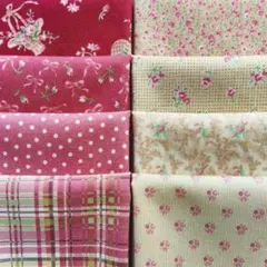 こうの早苗　パッチワークカットクロス８枚セット　YUWA