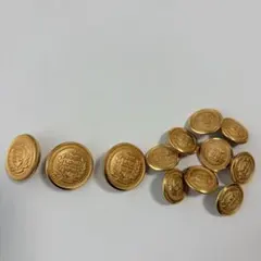 金ボタン 大小 12個セット TEIJIN