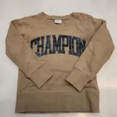 Champion チャンピオン　ベージュ トレーナー 110　ロゴ