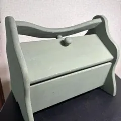 바느질 상자 톨 페인트 화이트 우드