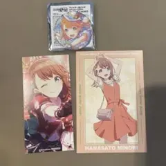 プロセカ　グリッター缶バッジ＋特典2枚セット　　花里みのり　モモジャン