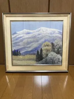 印象派　安達太良　【山】　作者不詳　肉筆油彩画 印象派 安達太良 【山】 作者不詳 肉筆油彩画 - メルカリ