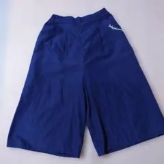 ネイビー刺繍ワイドパンツ