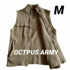 オクトパスアーミー　フルジップニットベストベスト　ベージュ　M