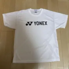 【未使用】YONEX 吸汗速乾 Tシャツ Lサイズ ホワイト　ゲームシャツ