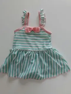 お値下げ。水着 ワンピース　女の子キッズ　マリン　ボーダー