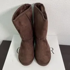 GALSTAR ダークブラウン ミディアムムートンブーツ Lサイズ Z-002