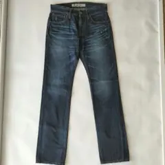 【BACK NUMBER】濃紺 色落ち加工ジーンズ 28インチのサムネイル