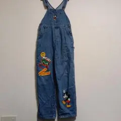 ミッキーマウス デニムオーバーオール
